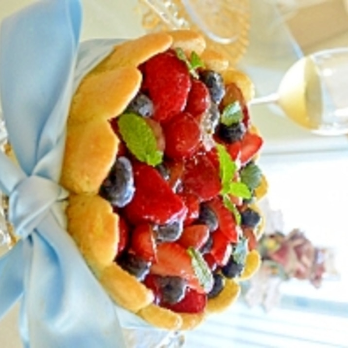 ヨーグルトムースのシャルロットケーキ レシピ 作り方 By Hot Doggies 楽天レシピ